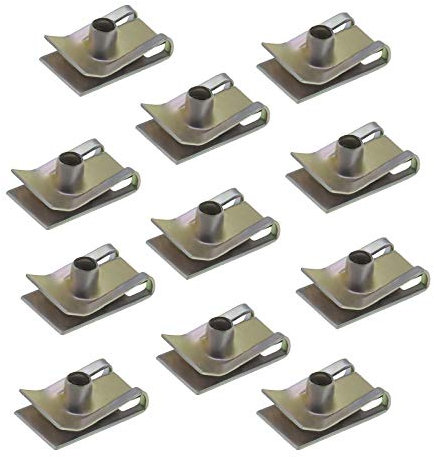 20 Stück M5 Schornstein-U-Muttern, Spire Clips, Schnellverschlüsse, Metall-Stoßstange, U-Clips, Verzinkungsbefestigungen, Panel für Kraftfahrzeuge, Haushaltsgeräte