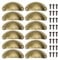 Juibao 12 x Vintage Shell Cup Pull Handles, Retro Metal Half Moon Closet Knob for Kitchen Cupboard Cabinet Furniture Door Drawer Knobs, Gold Vintage Bronze