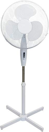 Aspect Pedestal Fan 3 Speed Settings Quiet Operation Oscillating Adjustable Height Cooling Fan Ideal for Home and Office (White) (Pack Of 2-16 Inch)