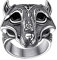 FaithHeart Punk Herren Siegelring Retro Wolfskopf Fingerring Edelstahl Viking Keltischer Knot Ring Jungen Partnerring Freundschaftsring für Valentinstag Weihnachten