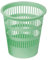 CABLEPELADO Papelera rejilla plastico, Cubo de reciclar, Cesta de basura, Papelera de plástico, Papelera escritorio, Papelera oficina, 28 cm alto x 27.5 cm diámetro, Capacidad 12 Litros, Verde