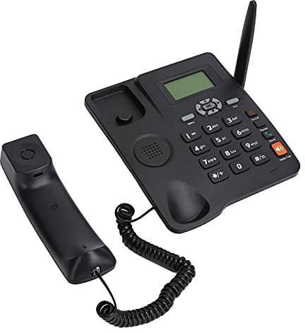 Telefono da Tavolo, Telefono con Cavo GSM con Antenna Esterna, Supporto Multi-messaggio Suoneria/ricomposizione/chiamata in Vivavoce/sveglia/rubrica