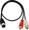 GINTOOYUN Din 8Pin a 2RCA Cavo 9.84 Pollici 8Pin Din Maschio Spina a 2RCA Femmina Cavo Adattatore Audio per Strumento Musicale Apparecchiature Audio Dispositivo MIDI ect (9.84)