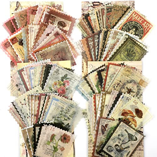 SANNIX 240 Stück Washi Vintage Aufkleber Stickers Set für Journaling Scrapbook Zubehör Tagebuch Notebook Laptop Karte Fotoalbum Diy Kunsthandwerk Dekoration(4 Stile Arts)