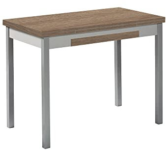 ASTIMESA Alas Laminado Mesa de Cocina, Metal, Roble Tenesse, 110x70cm