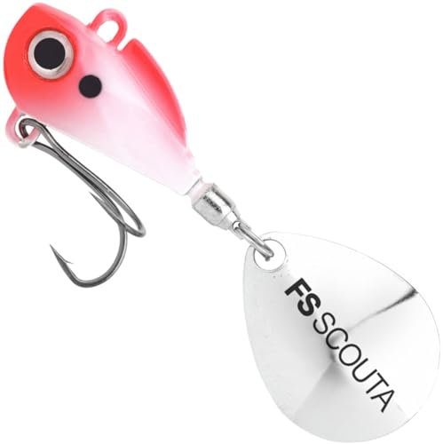 Spro Raubfischköder zum Spinnfischen 10g Freestyle Scouta Jig Spinner, Farbe:Red Head
