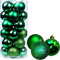 30 mm/24 palline di Natale infrangibili verde smeraldo, decorazioni per albero di Natale, palline ornamentali da appendere, decorazioni natalizie, lucide, opache, glitterate