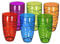 LIVIVO Set of 6 Hi Ball Plastic Acrylic Drink Tumblers with Swirl Design - Stackable Glasses Great for Picnics, BBQ’s, Poolside, Camping, Children’s Parties or Just Everyday Use (Set of 6, Colour)