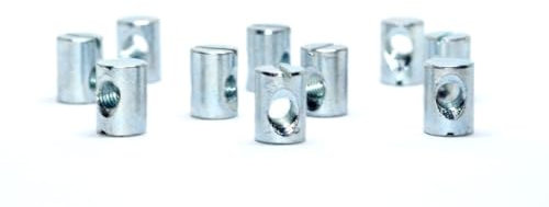 H-BOLT Barrel Nuts - M6 & M8 Available, 10mm - 25mm (10, Blue Zinc, M6 13mm)