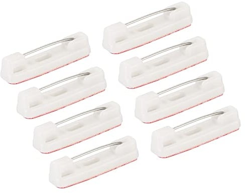 sourcing map Sicherheitsnadel, 22 mm, selbstklebend, für Ausweise, Namensschilder, Handwerk, Weiß, 50 Stück