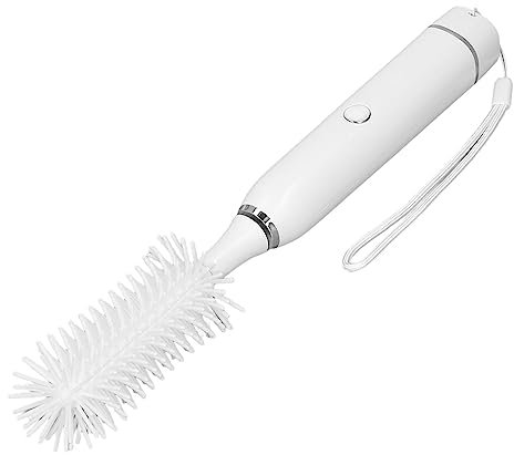 Riuulity Electric Bottle Brush Set, Baby Bottle Cleaning Bottle Brushes Bottle Brush Clear Waterproof Bottle Cleaner Brush Cleaning Tool for Kids