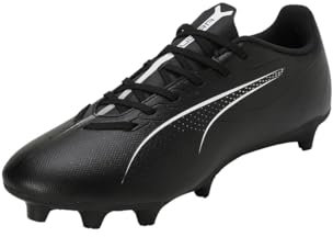 PUMA Unisex Ultra 5 Play FG/AG Soccer Shoe, Black White, 46 EU