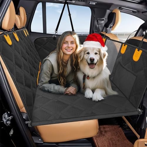 Loiion Extension Housse Protection Chien, Base Dure Siège D'auto, Prolonge la Banquette Arrière et Donne Plus de Place, Noir