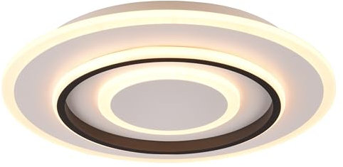 Reality Leuchten LED Deckenleuchte Jora R64303131, Metall Weiß matt, Kunststoff, inkl. 46 Watt LED, Fernbedienung