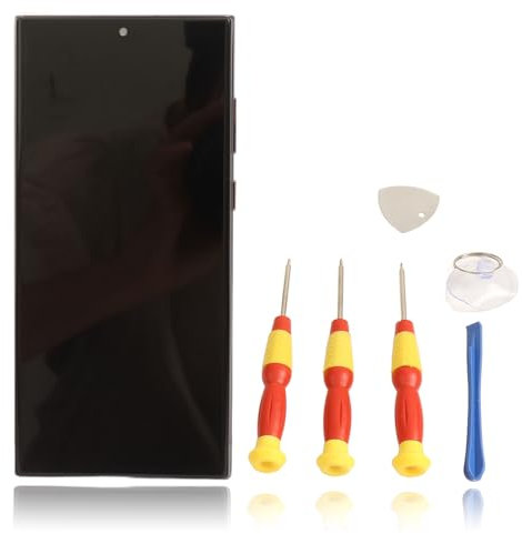 Bildschirm Ersatz for S22 Ultra, LCD-Display-Digitalis Ierer Touchscreen-Baugruppe mit Werkzeugen Ersatz-Bildschirm für S22 Ultra S908U, mit Rahmen