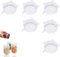 Tapas de silicona elásticas para tarros, tazones, vasos y fruta, transparentes, 9 cm, 6 unidades