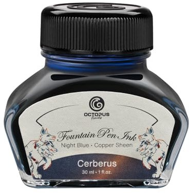 Octopus Fluids Cerberus Sheen Ink 30ml Blue Fountain Pen Ink