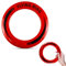 1x Red Flying Ring Skimmer Disc Toy, Professional Flying Disc Throw and Catch Toy, Flyer Disc Gift for Boys Girls, Kids Adults Summer Beach Outdoor Garden Play Frisbee Ring Size 25cm