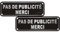 Pas de Publicité Merci Panneau Métallique avec Adhésif, 2 Aluminium Autocollant Pas de Pub 5×15cm, Résistant aux UV, Imperméable, Avec Trous Percés (Brossé Noir)
