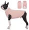 Katzinst Hundepullover Fleece Weste Dehnbares und Warmes Sweatshirt Hunde T-Shirt Hundeweste für Kleine Hunde Pullover für Französische Bulldoggen Bichons Rosa L