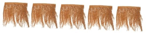 ABOOFAN 5 Pièces Paille Simulée Toit De Chaume Décoratif Faux Toit De Paille Panneau De Chaume Artificiel Décor D'aménagement Paysager Toit De Paille Réaliste Toit De Paille Décoratif PE