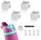4pcs Replacement Button Compatible with Owala FreeSip 24oz 32oz, BPA-Free Water Bottle Button Switch Lid Mouth Push Spring Replacement Parts for Owala 19/24/25/32/40oz Bottle Accessories (Grey)