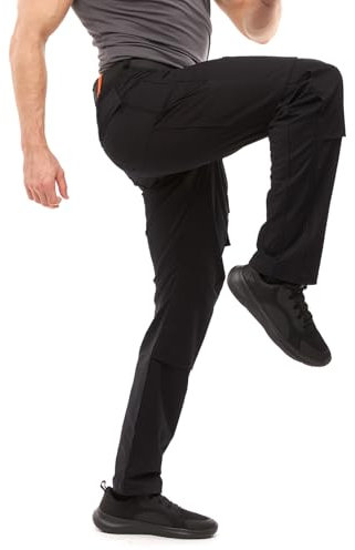 strongAnt Arbeitshose Herren komplett Stretch Männer Berlin Pro Bundhose mit Kniepolstertaschen - Schwarz Gr. 48