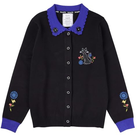 Loungefly Unisex Coraline Cat Dragonfly Collared Cardigan Cardigan (Pack of 1)