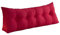 ALMASI Corn velvet Pillow Headboard Queen, Soft Reading Pillow Wedge Headboard Pillow for Dorm Large Bolster Triangular Headboard(Rose red,80 * 20 * 50cm)