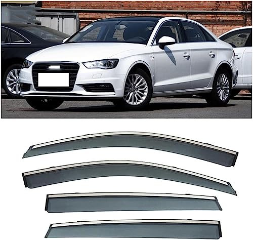 ZADIKO Wind Deflectors for Audi A3 Saloon 2014-2020 Window Wind Deflector Visor Rain Smoke Guards Automotive Accessories Door Rain Deflectors