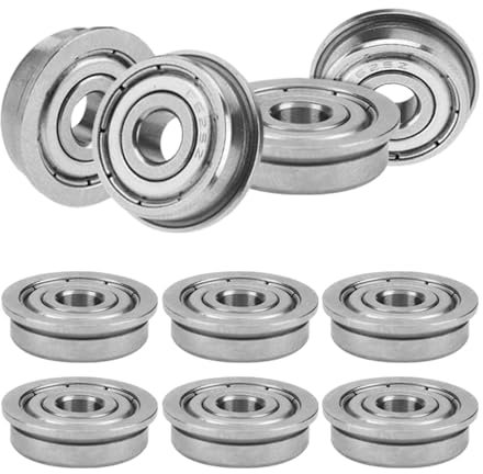 Uadme Flanschlager, 10 Stück F625ZZ 5x16x5 mm Flanschkugellager Kugellager, per Präzisionsinstrumente, Elektronik, Fertigung, und Industriemaschinen, Doppelt Metallgeschirmt