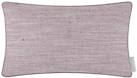Voyage Maison Jedburgh Feather Filled Cushion – Herringbone Textured Woven Artisan Country Décor (Heather - 30x50cm)
