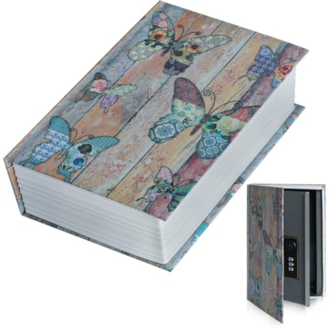 Caja Fuerte para Libro con Cerradura de Combinación,18×11.5×5.5 cmCaja de Seguridad en Forma de Libro,Caja Fuerte Secreta para Libros de Diccionario,para Joyas, Efectivo, Dinero, Objetos Valiosos