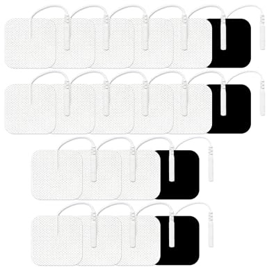 20 Pcs Electrode for Tens Machine Pads, 50 x 50mm Muscle,Back Pain-Relief Self-Adhesive Resuable Replacements for Tens Pads Suitable for Beurer,Lloyds,Sanitas,OBI, Healthcareworld