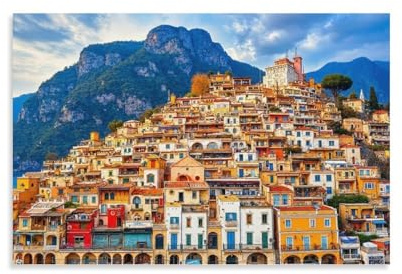 Puzzle für Erwachsene, lustige Puzzles für Erwachsene, 1000 Teile, Dorf am Hangfür Erwachsene und Familien, gutes Geschenk für Erwachsene und Kinder, 50x70cm