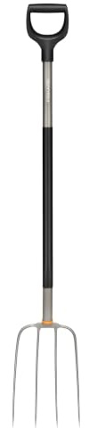 Fiskars Ergonomic Compost Fork Grey