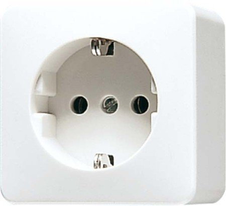 JUNG 620AWW Schuko-Steckdose, Weiß, Aufputz 47 mm, AP 600
