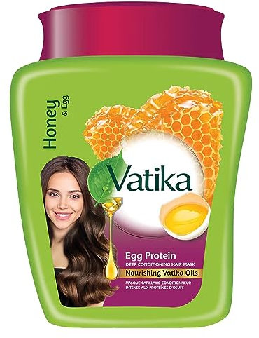 Vatika Multivitamin Haarmaske mit Eiprotein für strapaziertes Haar, 500g – Nährt die Kopfhaut, fördert dickeres Haar, glättet und versiegelt Feuchtigkeit