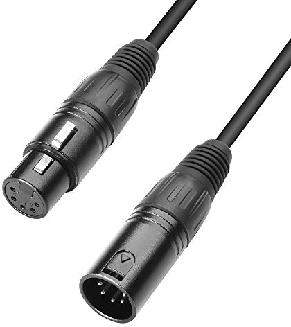 Adam Hall Cables 3 STAR DGH 0050 - Cable DMX de XLR 5 Pines macho a XLR 5 Pines hembra 0,5 m