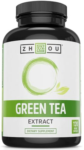 Zhou Nutrition Green Tea Extract Supplement - 120 Vegan Friendly Capsules