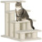 PawHut Dog Steps for Bed 4 Step Pet Stairs for Sofa Dog Cat Climb Ladder 63x43x60 cm Light Brown