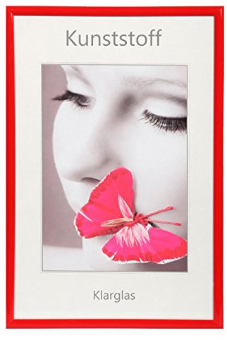 Ideal Dokument Bilderrahmen 21x29,7 DIN A4 Urkunde Meisterbrief Zeugniss Zertifikate: Farbe: Rot o. Aufsteller Glas