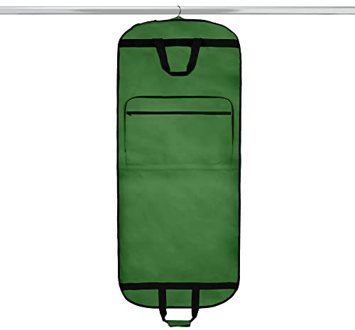 Dalix Faltbarer Kleidersack, 152,4 cm, mit Vordertasche, Dunkelgrün, Extra Large