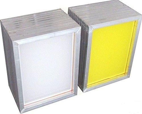 10 Stück Aluminium-Siebdrucksiebe 25,4 x 35,6 cm (Innenmaße: 20,3 x 30,5 cm), Rahmen 110, weißes Netz