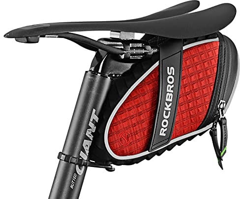 ROCKBROS Sacoche de Selle pour Vélo Bagagerie Arrière de VTT Trottinette Sacoches de Siège Étanche Réfléchissant 1.5L