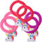 TE-Trend 6 Stück Einhorn Pferd Spiralband Schmuck Armband Armbänder Set Armreif Anhänger 50 mm Party Geburtstag Mitgebsel sortiert