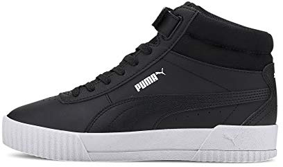 PUMA Damen Carina Mid Sneaker, Black Black White, 38 EU
