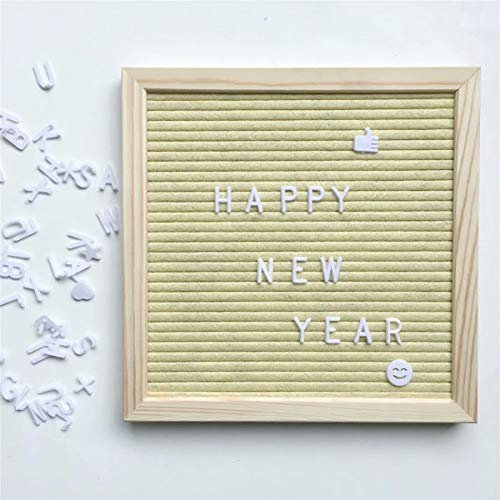 FBSHOP(TM) Letterboard-Fotorahmen, veränderbares Filz-Memo-Board-Set, 920 Zeichen, Holzständer und Tasche - 10x10 Buchstaben Tafel Buchstabenbrett Rillentafel Perfektes Nachrichtenschild
