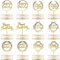 12 Pieces Happy Birthday Cake Topper Acrylic Birthday Cupcake Topper Cake Pick Decorations for Birthday Party Cake Desserts Pastries, 6 Styles (Gold)
