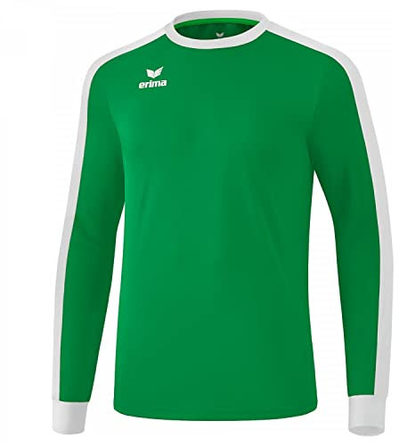 Erima Unisex Kinder Retro Star Trikot Langarm, Smaragd/Weiß, 164 EU